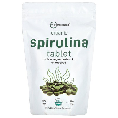 Micro Ingredients Organic Spirulina Tablet, 720 Tablets