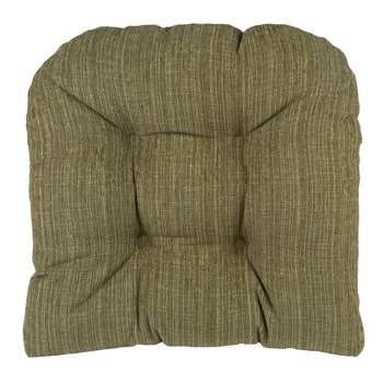 Gripper 17" x 17" Non-Slip Polar Chenille Tufted Universal Chair Cushions Set of 2 - Jade