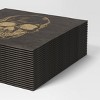 20ct Halloween Paper Disposable Beverage Napkins Black - Threshold™: Skull Pattern, Haunted House Theme, Classic Patterns - 3 of 3