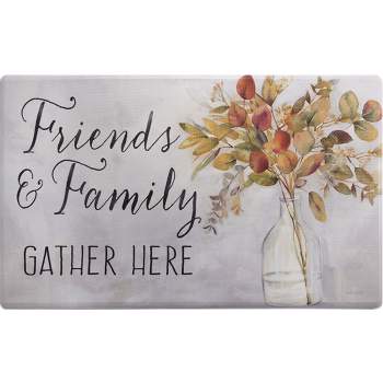SoHome Cozy Living Friends and Family Gather Eucalyptus Floral Anti-Fatigue Kitchen Mat