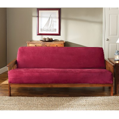 Soft Suede Futon Cover Burgundy - Sure Fit, Red
