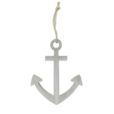 Northlight 9.75” White Cape Cod Inspired Wall Hanging Nautical Anchor