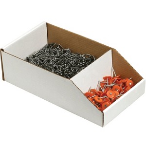 Box Partners Corrugated Bin Dividers 6" White 100/Case BIND6 - 1 of 1