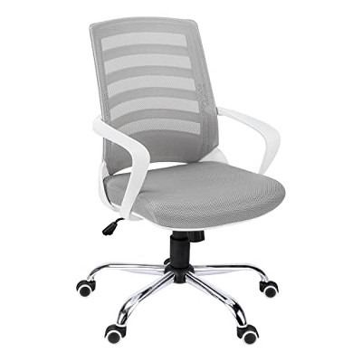 Monarch Specialties Office Chair Adjustable Height Swivel Ergonomic Armrests Computer Desk Work Metal Mesh Black Contemporary Modern