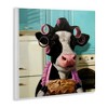 Stupell Industries Glamorous Cow Baking Pie Wall Plaque Art, 12" x 12" - 2 of 4