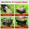 Orieon 880LB Steel Garden Dump Cart Wagon, Heavy-Duty Utility Cart with 4-Removable Sides, 180° Swivel Handle & 10" Tires. - 2 of 4