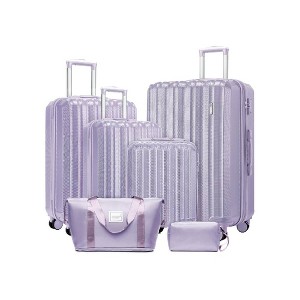 Summit Adventure 6-Piece Hardshell Spinner Luggage Set – Lavender - 1 of 4