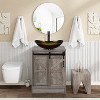 ELECWISH Bathroom Vanity, 24 Inch Barn Door Farmhouse Style Bathroom Vanity, Sliding Door Small Bathroom Vanity Set - 2 of 4