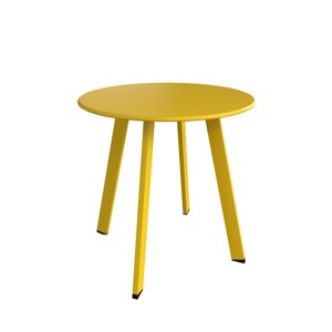 DOMETOUR 17.7x18 Inches Outdoor Side Table, Patio Round Steel End Table Small Accent Table for Patio Balcony Bedroom Living Room - 1 of 4