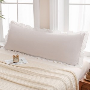 Ruffled Pillow Shams & Body Pillow Cover – Soft Wrinkle Resistant Bedding Collection Envelope Closure - 1 of 4