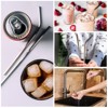 Unique Bargains Smooth Large Coffee Juice Reusable Metal Straw 4 Pcs - 3 of 3