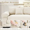 Aukfa Oversized 92" Modular Corduroy 2-Seater Sofa Set - Reversible Sectional Couch with Ottoman, Fabric Upholstery for Living Room - 4 of 4