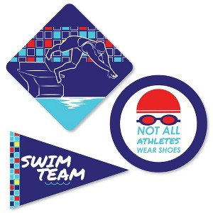 Big Dot of Happiness Making Waves - Swim Team - DIY Shaped Swimming Party or Birthday Party Cut-Outs - 24 Count - 1 of 4