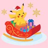 Juniors Womens Pokemon Christmas Pikachu Sleigh T-Shirt - 2 of 4