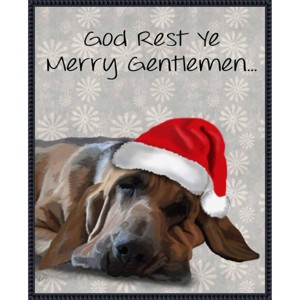 Amanti Art 23"x28" God Rest Ye Bloodhound by Fab Funky Framed Canvas Wall Art Print - 1 of 4
