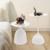 YIYIBYUS Round Side Table Set, Round End Table Set, Matte Black - 2 of 4
