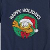 Boys' - Garfield - Happy Holidays Wreath Short Sleeve Graphic T-Shirt - 2 of 4
