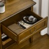 Vintage Side Table with Drawer & Open Shelf, Retro End Table with Storage for Living Room Bedroom, Bedside Nightstand - 3 of 4
