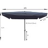 Okak 10 x 6.5ft Outdoor Patio Waterproof Umbrella with Push Button Tilt Market Table Umbrella with Crank Rectangular for Pool Deck Garden - 4 of 4