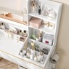 White and Gold Vanity Desk with Mirror, Lights and Charging Station - 4 of 4