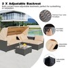 Garvee 6-Piece Outdoor Patio Furniture Set with Modern Rattan Wicker, Rattan Daybed with Retractable Canopy for Garden, Deck, and Backyard - 3 of 4