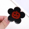 Unique Bargains Women's Halloween Flower-Shaped Pumpkin Claw Clip Black Red 1 Pc - 4 of 4