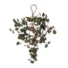 Transpac Foam 24 in. Green Christmas Eucalyptus Pinecone Foilage Teardrop - 3 of 4