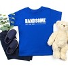 The Juniper Shop Handsome Just Like Dad Toddler Short Sleeve Tee - 5T - Royal - 3 of 4