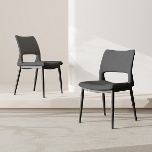GDFStudio DuBois Modern Metal and Faux Leather Upholstered Dining Chair(Set of 2) - 1 of 4