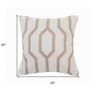 20" Black And White Cotton Geometric Throw Pillow - 3 of 4
