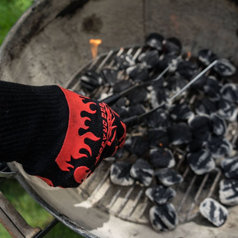BBQ Extreme Heat Resistant Grill Gloves Black - BBQ Dragon, 6 of 9