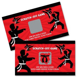 Big Dot of Happiness Karate Master - Martial Arts Birthday Party Game Scratch Off Cards - 22 Count - 1 of 4