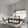 Armen Living,Swivel Upholstered Dining Chair in Taupe Gray Faux Leather Black - Set of 2 - 4 of 4