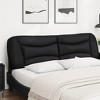 vidaXL Headboard Cushion Hanging Upholstered Bed Back Pillow Faux Leather - Black 72" - 4 of 4