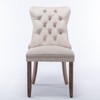 PAGED Classic Velvet Dining Chairs Set of 2 Tufted Upholstered Living Room Chairs with Wood Legs, Nailhead Trim for Living Room - 2 of 4