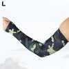 Unique Bargains Basketball Sports Camouflage Cooling Arm Elbow Compression Sleeve Green Blue 1 Pair - 3 of 4