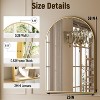 Beautyolove 38"L x 26"W Arched Bathroom Mirror Wall Mounted Mirror - 3 of 4