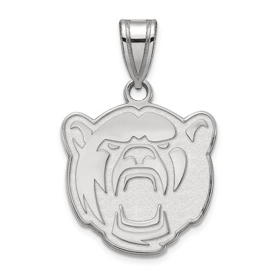 Black Bow Jewelry 14k White Gold Baylor Bears NCAA Medium Pendant