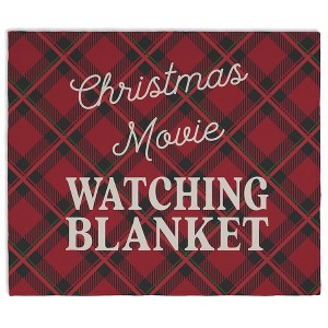 Personalization Mall Christmas Movie Watching Blanket, 50" x 60" Plush Fleece - 1 of 1