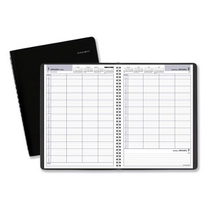DayMinder Four-Person Group Daily Appointment Book, 11 x 8, Black Cover, 12-Month (Jan to Dec): 2026 - 1 of 4