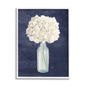Stupell Industries White Floral Bouquet in Bottle Blue Painting - 1 of 4