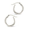 SHINE by Sterling Forever Claire Twist Hoop Earrings - 3 of 3