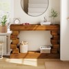 ORRD Geometric Wood Console Table, Modern Block Stacked Entryway Table with Natural Finish for Living Room Accent - 2 of 4