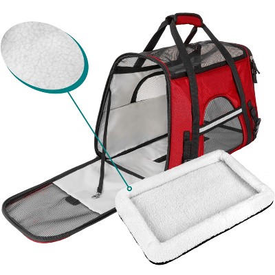 Medium Red Soft Sided Airline Approved Pet Carrier