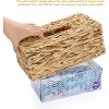 LunaLulinlk Tissue Box Cover Rectangular, Household Tissue Storage Organizer,Hand Woven Wicker Tissue Holder, 9 x 5.12 x 3.54", Natural - 4 of 4