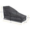 Summerset Shield Long Chaise Lounge Cover Ultimate Protection for Your Outdoor Furniture - 77" x 30" x 16.5"/22.5"/32" Mercury - 2 of 4