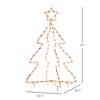 30" Outdoor LED Christmas Tree Rope Lights, LED Outdoor Christmas Decoration with Ground Stakes, Warm White - 3 of 4