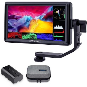 FEELWORLD S55 V3 6 inch Camera DSLR Field Monitor with F550 Battry 2200mAh and Case - 1 of 1