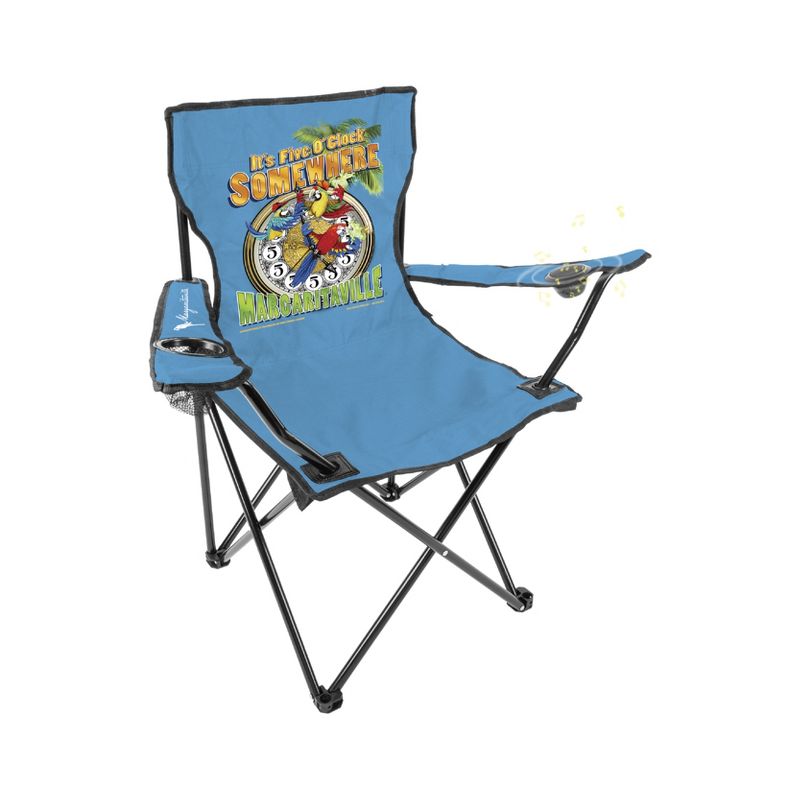 Margaritaville Camp Folding Chair with Waterproof Wireless Speaker, 1 of 9
