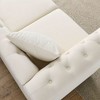 Kumasinova Chesterfield Sofa 2-Seat Sofa with 2 Pillows, Classic Tufted Couch with Rolled Arms and Nailhead for Living Room, Velvet Loveseat Sofa - 2 of 4